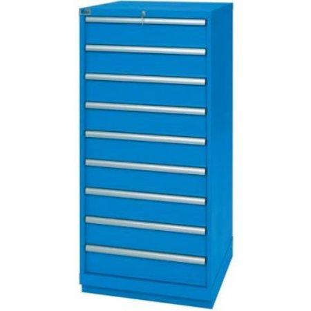 LISTA INTERNATIONAL ListaÂ 9 Drawer Standard Width Cabinet - Bright Blue, Individual Lock XSSC1350-0903BBRG